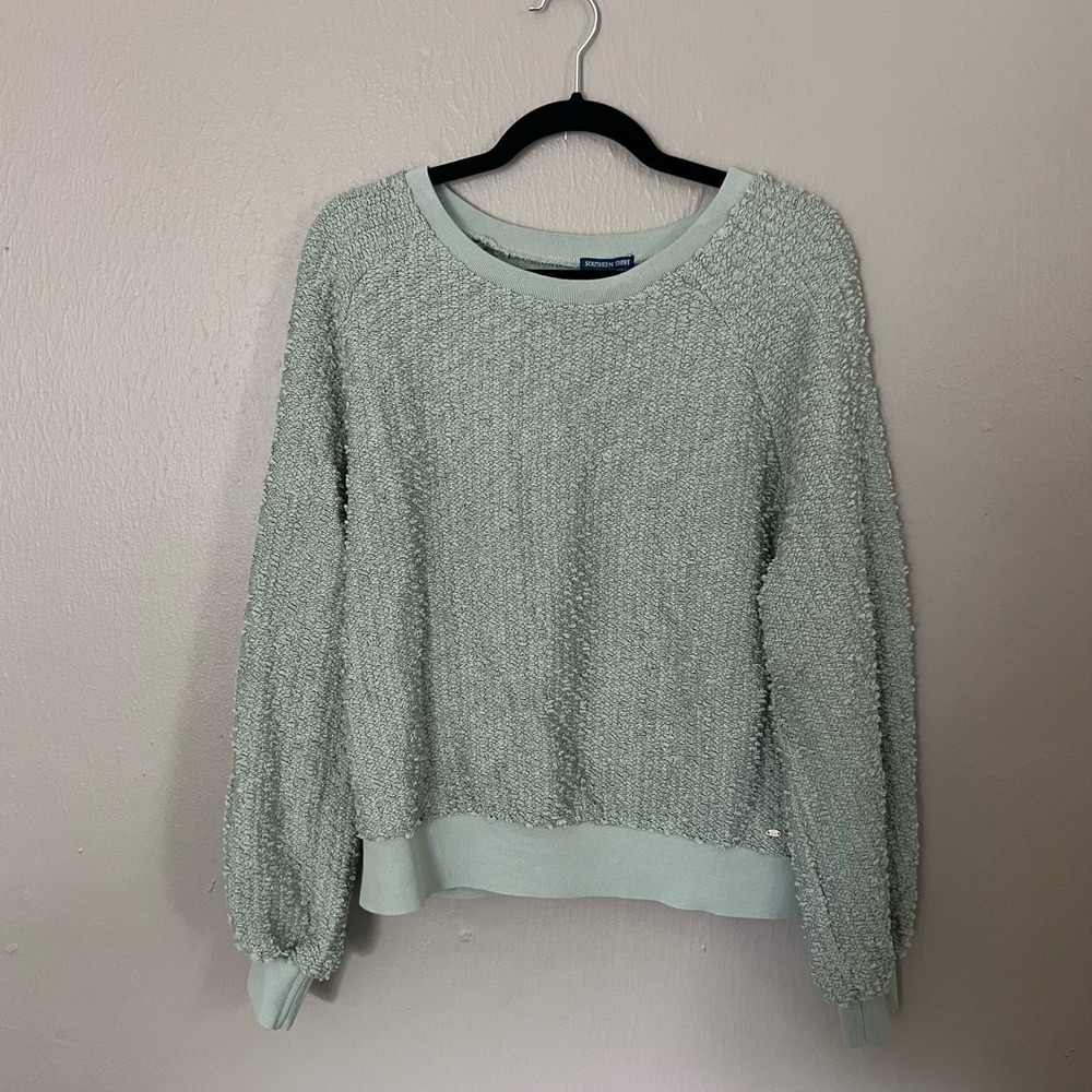 SOUTHERN SHIRT GREEN TEXTURED PULLOVER SWEATER SIZE Large casual comfort